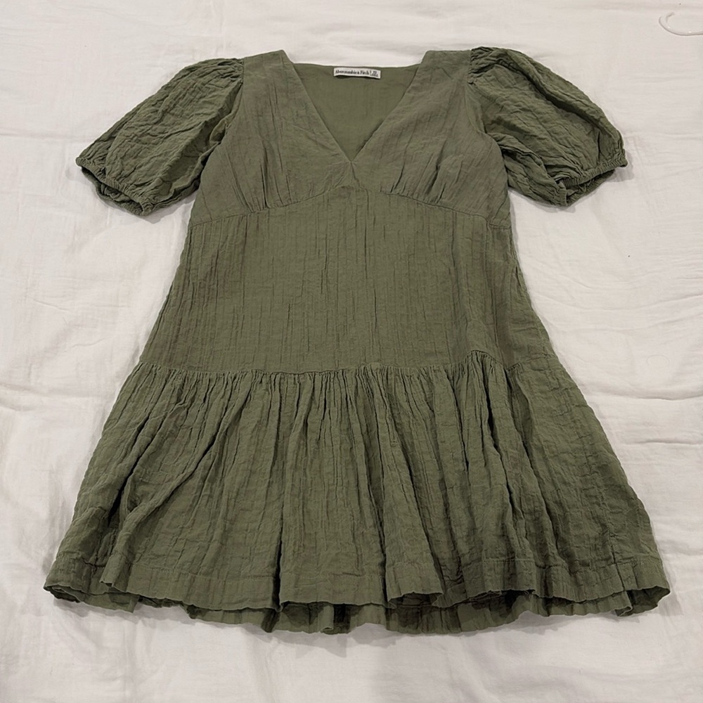 Abercrombie Puff Sleeve Trapeze Mini Dress